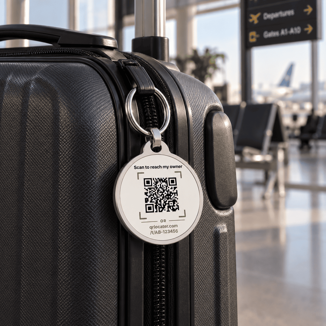 Steel Keyring UV QR tag, photo 2 of 5
